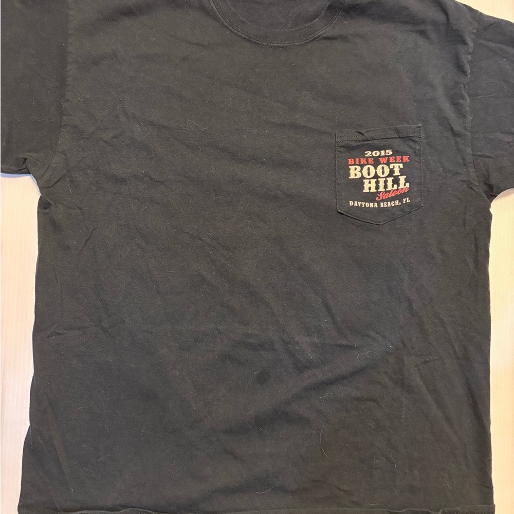 Boot Hill Saloon 2015 Daytona beach Bike Week xl Black Pocket Tee